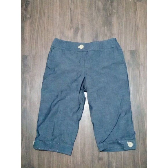 Loft Petites Cropped Pants Womens Size 6p Stretch gray - Picture 1 of 13